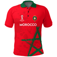 Morocco Polo Shirt Football 2022 LT2 - Wonder Print Shop