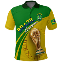 Custom Brazil Polo Shirt Football 2022 LT2 - Wonder Print Shop