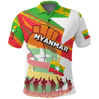 Myanmar Happy Polo Shirt Independence Day LT2 - Wonder Print Shop