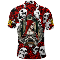 Skull Rose Queen Death Cannot Divide Us Polo Shirt LT2 - Wonder Print Shop