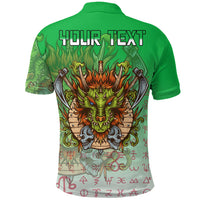 Custom Wales Viking Polo Shirt Dragon Style Green and White RLT12 - Wonder Print Shop