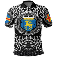 Viking Polo Shirt Aland Islands Viking Pattern RLT12 - Wonder Print Shop