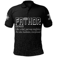 Custom Fathor with Mjolnir Viking Polo Shirt RLT12 - Wonder Print Shop
