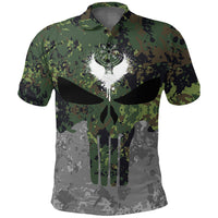 Viking Viking Skull Punisher Style Camo Polo Shirt RLT12 - Wonder Print Shop