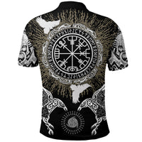 Viking Polo Shirt Raven, Valknut and Vegvisir RLT12 - Wonder Print Shop