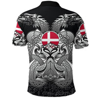 Viking Polo Shirt Denmark Mjolnir and Double Dragon RLT12 - Wonder Print Shop