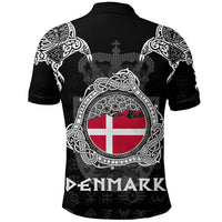 Viking Denmark Style Double Raven of Odin Polo Shirt RLT12 - Wonder Print Shop