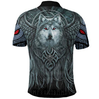Viking Polo Shirt, Spiral Wolf Spirit RLT12 - Wonder Print Shop
