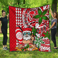 Hawaii Mele Kalikimaka Santa Claus Beach Premium Quilt LT6 - Wonder Print Shop