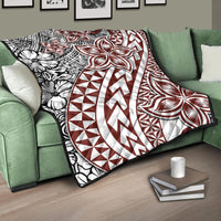 Traditional Polynesian Tribal Tattoo Retro Premium Quilt - Wonder Print Shop