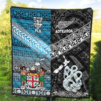 New Zealand and Fiji Premium Quilt Together Black LT8 - Wonder Print Shop