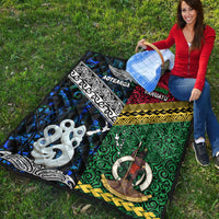 New Zealand and Vanuatu Premium Quilt Together Blue LT8 - Wonder Print Shop