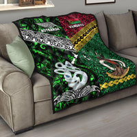 New Zealand and Vanuatu Premium Quilt Together Green LT8 - Wonder Print Shop