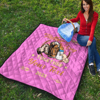 (Custom) Father Day Premium Quilt Our First Father Day Simple Style - Pink LT8 - Wonder Print Shop