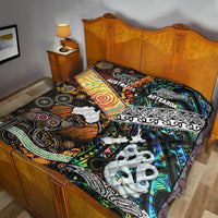 New Zealand Maori Aotearoa and Australia Aboriginal Premium Quilt Together Paua Shell LT8 - Wonder Print Shop