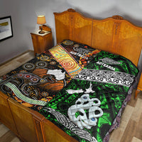 New Zealand Maori Aotearoa and Australia Aboriginal Premium Quilt Together Green LT8 - Wonder Print Shop