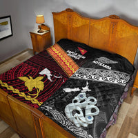 New Zealand and Papua New Guinea Premium Quilt Together Black LT8 - Wonder Print Shop