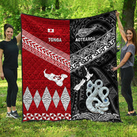 New Zealand and Tonga Premium Quilt Together Black LT8 - Wonder Print Shop
