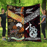 New Zealand Maori Aotearoa and Australia Aboriginal Premium Quilt Together Red LT8 - Wonder Print Shop