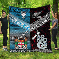 New Zealand and Fiji Premium Quilt Together Red LT8 - Wonder Print Shop