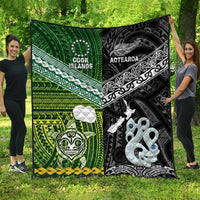 New Zealand and Cook Islands Premium Quilt Together Black LT8 - Wonder Print Shop