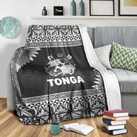 tonga-coat-of-arms-premium-blanket-simplified-version-black