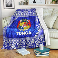 tonga-coat-of-arms-premium-blanket-simplified-version-blue