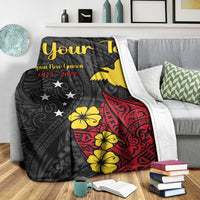 custom-personalised-papua-new-guinea-anniversary-premium-blanket-47th-independence-day-since-1975-lt13