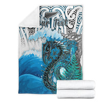 custom-personalised-manaia-maori-premium-blanket-fern-aotearoa-blue-waves-lt13