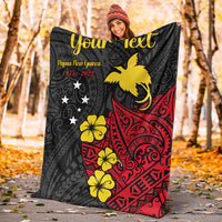custom-personalised-papua-new-guinea-anniversary-premium-blanket-47th-independence-day-since-1975