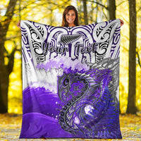 custom-personalised-manaia-maori-premium-blanket-fern-aotearoa-purple-waves-lt13