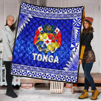 Tonga Coat Of Arms Premium Quilt Simplified Version Blue LT8 - Wonder Print Shop