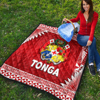 Tonga Coat Of Arms Premium Quilt Simplified Version Red LT8 - Wonder Print Shop