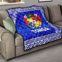 Tonga Coat Of Arms Premium Quilt Simplified Version Blue LT8 - Wonder Print Shop