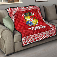 Tonga Coat Of Arms Premium Quilt Simplified Version Red LT8 - Wonder Print Shop