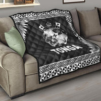 Tonga Coat Of Arms Premium Quilt Simplified Version Black LT8 - Wonder Print Shop