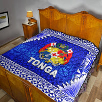 Tonga Coat Of Arms Premium Quilt Simplified Version Blue LT8 - Wonder Print Shop