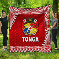 Tonga Coat Of Arms Premium Quilt Simplified Version Red LT8 - Wonder Print Shop