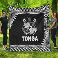 Tonga Coat Of Arms Premium Quilt Simplified Version Black LT8 - Wonder Print Shop