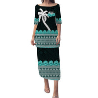 fiji-puletasi-dress-hibiscus-flowers-with-coconut-tapa-pattern-ver02