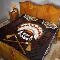 The First Americans Premium Quilt Indian Headdress With Skull LT13 - Wonder Print Shop