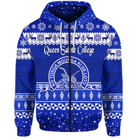 Custom Queen Salote College Christmas Zip Hoodie Simple Style LT8 - Wonder Print Shop