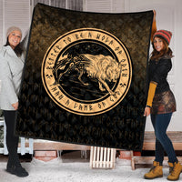 Wonder Print Shop Quilt - Wolf Of Odin - Gold Version Quilt RLT12 - Wonder Print Shop