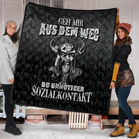 Viking Quilt - Geh mir aus dem Weg du unnotiger Sozialkontakt Quilt RLT12 - Wonder Print Shop