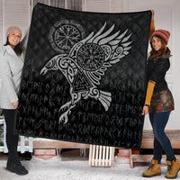 Viking Quilt - Raven Vegvisir Tattoo - Special Version Quilt RLT12 - Wonder Print Shop