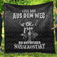 Viking Quilt - Geh mir aus dem Weg du unnotiger Sozialkontakt Quilt RLT12 - Wonder Print Shop