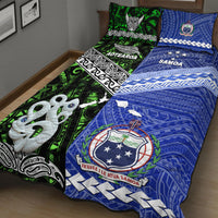 New Zealand and Samoa Quilt Bed Set Together Green LT8 - Wonder Print Shop