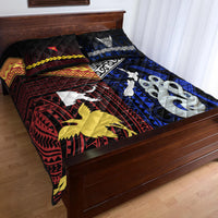 New Zealand and Papua New Guinea Quilt Bed Set Together Blue LT8 - Wonder Print Shop