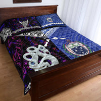 New Zealand and Samoa Quilt Bed Set Together Purple LT8 - Wonder Print Shop