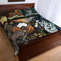 New Zealand Maori Aotearoa and Australia Aboriginal Quilt Bed Set Together Paua Shell LT8 - Wonder Print Shop